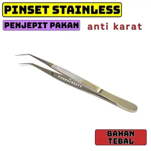PINSET STAINLESS LURUS DAN BENGKOK UNTUK AQUASCAPE DAN PAKAN KERING