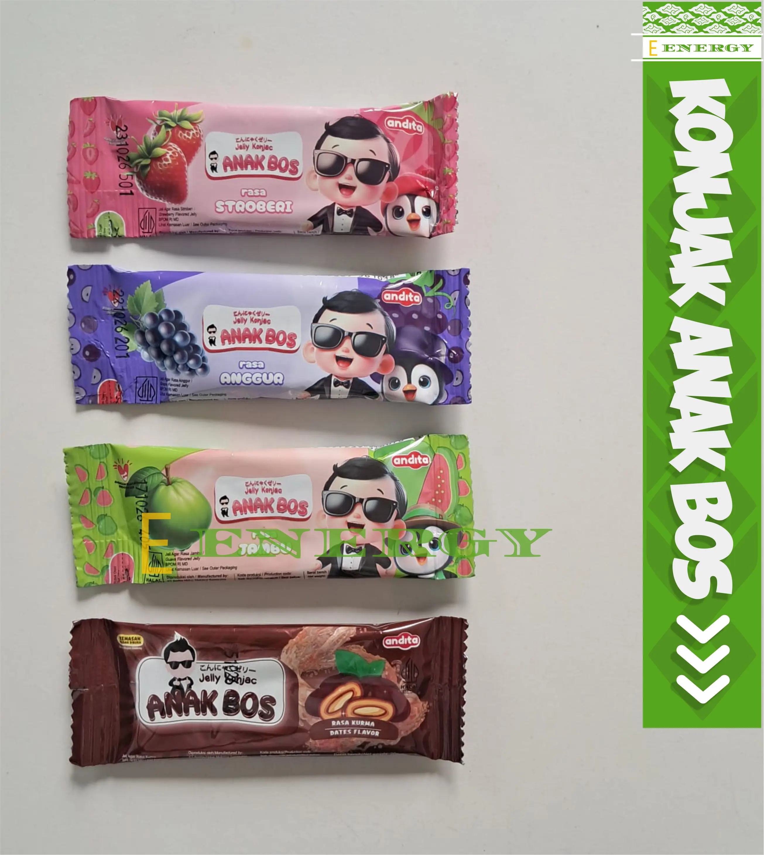 Jelly Anak Bos Beli 1 kotak gratis 1 kotak. Jelly tanpa pemanis buatan .