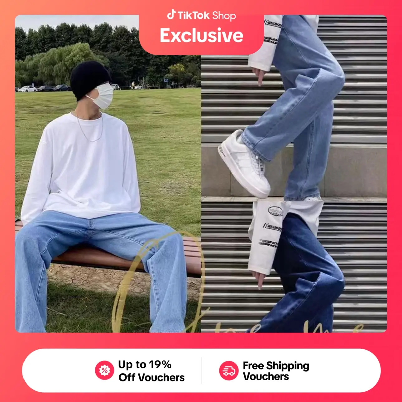 High Waist Maong Pants For Men Loose Pants For Men Straight Cut Jeans For Men Size:28-36 NON STRETCH Streetwear Denim Plain Pocket Trouser Men's Jeans  Straight Cut Jeans Medium Blue Washed Relaxed Fit Premium Soft Denim Non Shrink Fade Resistant