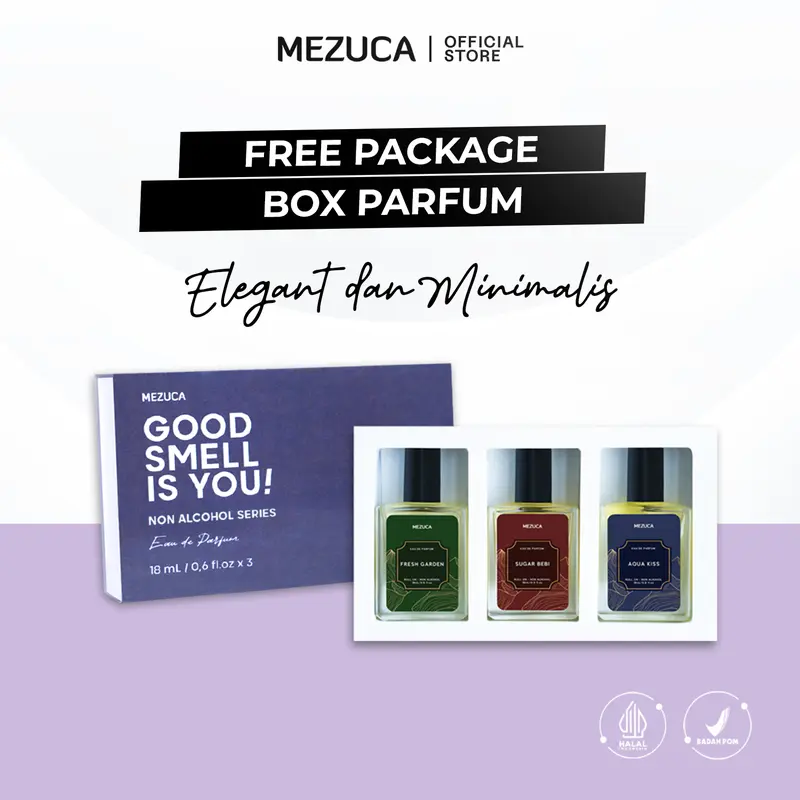 Dapat 3 Parfum Mezuca Roll On Non Alkohol Series 18mL Gratis Box Eau de Perfume Wangi Tahan Lama Unisex 1