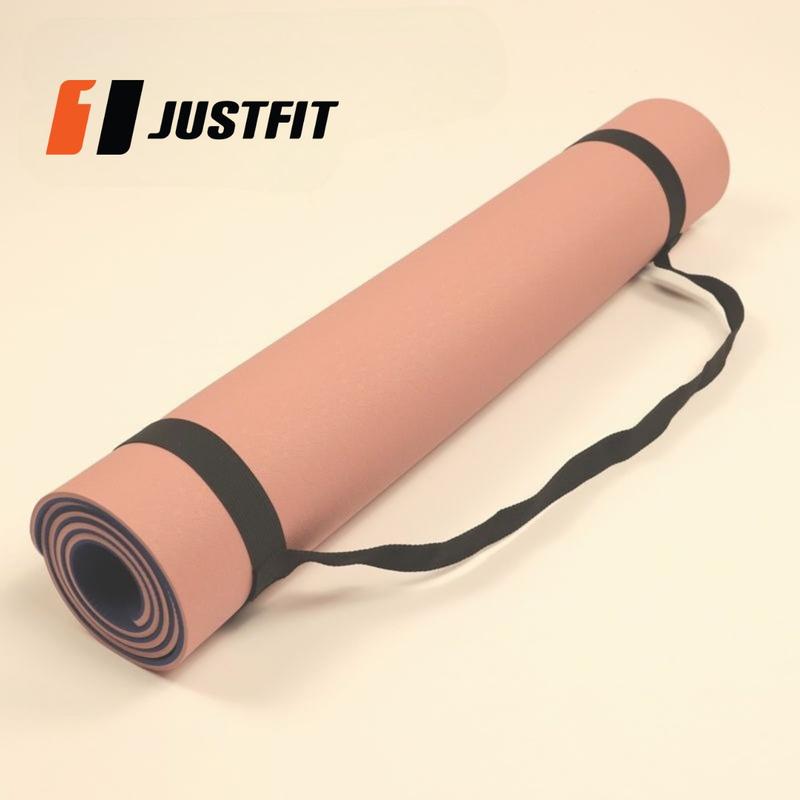 Tặng Dây Đeo Thảm Thảm tập yoga JUSTFIT tập gym định tuyến tập yoga thể dục tại nhà cao cấp cao su non TPE dày 6mm 8mm