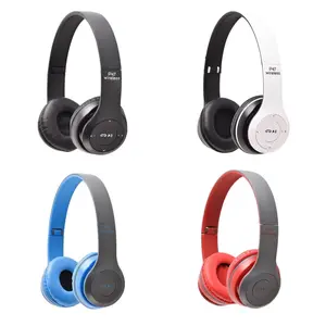 Headset Bluetooth P47 Gaming Wireless Earphone Sport Murah Over Ear Headset Bando Bass Ponsel Headphone