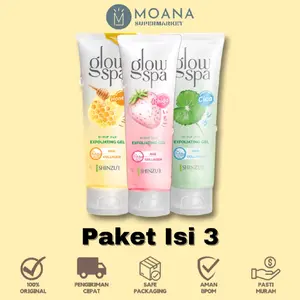 [3 PCS] Shinzui Glow Spa Exfoliating Gel 130 ml | Cica / Ichigo / Honey | Mengangkat Sel Kulit Mati