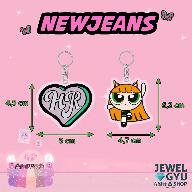 New Jeans PPG Acrylic Keychain Keyring / Gantungan Kunci Akrilik PPG newjeans KPOP 2