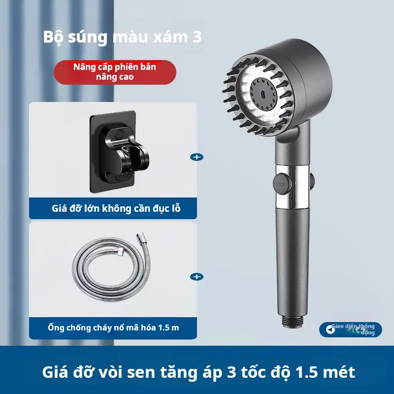 Vòi hoa sen điều áp, đầu vòi hoa sen, bộ vòi hoa sen, đầu vòi hoa sen Cầm Tay Thích hợp cho bồn tắm gia đình, đầu vòi hoa sen trong phòng tắm 6