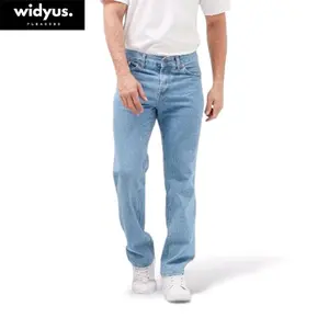 WIDYUS Celana Jeans Panjang Reguler Fit Pria / Biru Muda