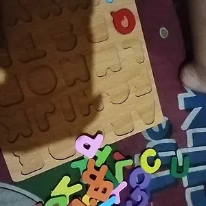 PUZZLE KAYU ANAK MAINAN KNOP ALFABET ANGKA ABJAD EDUKASI TOYS Games