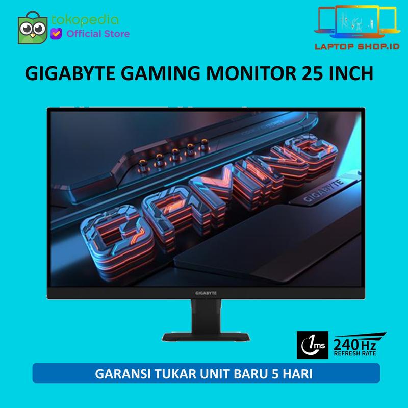 GIGABYTE GAMING MONITOR 25 INCH SS IPS FHD 1080P 1MS 240HZ GS25F2A ...
