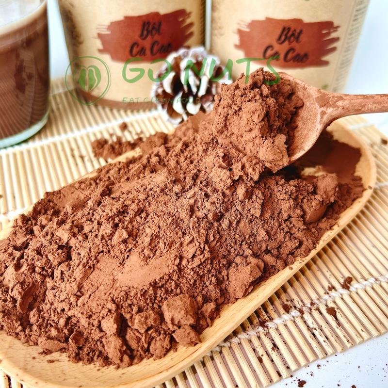 Bột Cacao loại ngon siêu mịn nguyên chất 100% đậm vị không đường GO NUTS