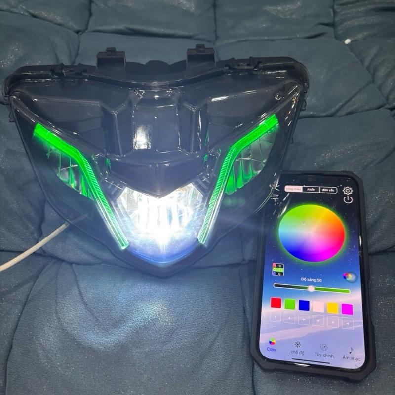  Pha đèn led Exciter 150  2019+  chỉnh màu điện thoại 