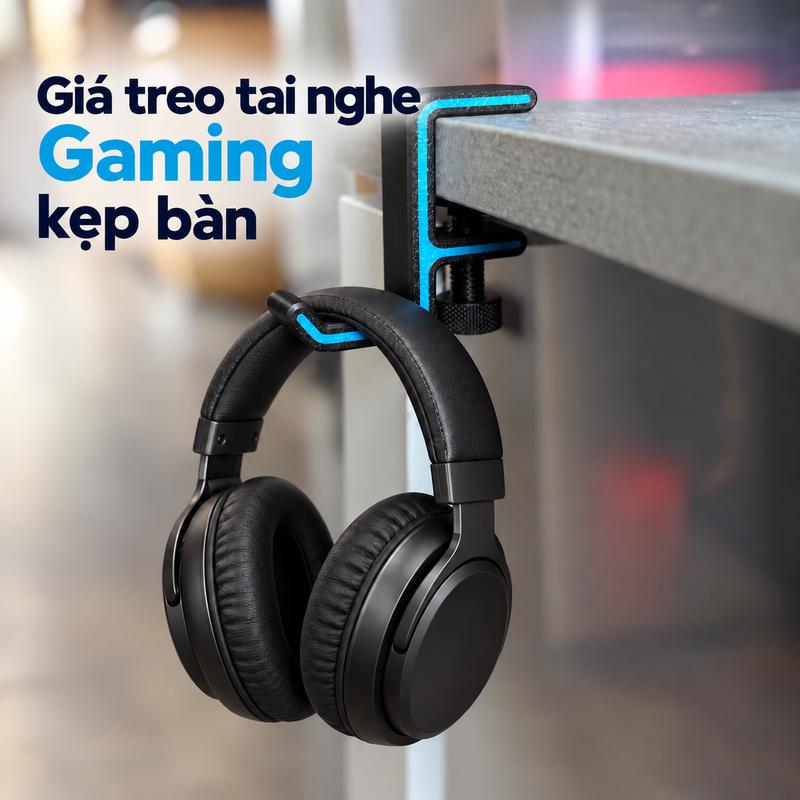 Giá Treo Tai Nghe Gaming Kẹp Bàn - Thiết Kế Chắc Chắn, Gọn Gàng Góc Setup