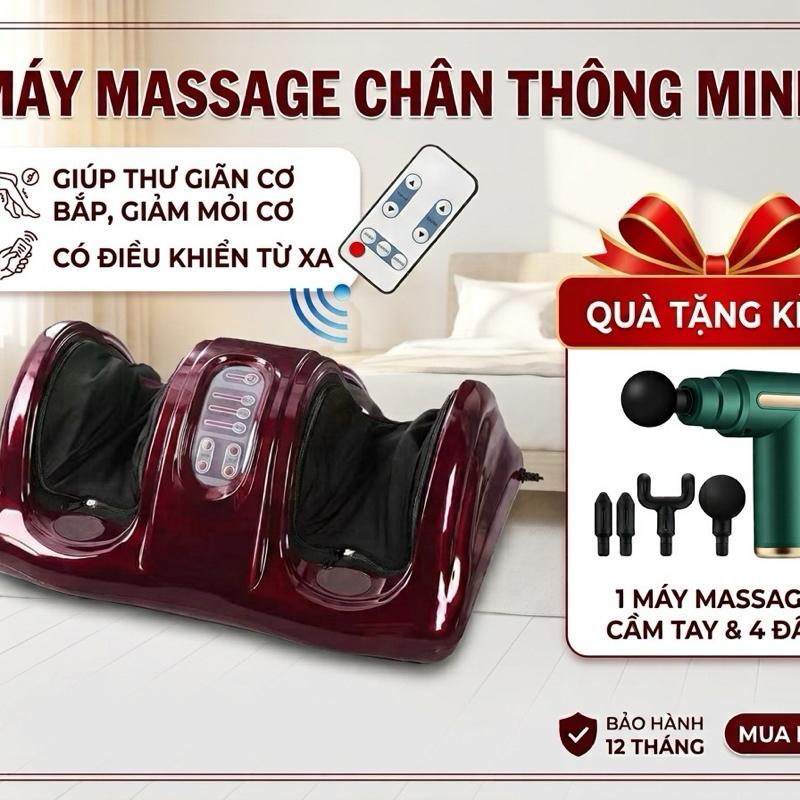 Combo mua 1 tặng 1 foot massage chân + 1 massage cầm tay