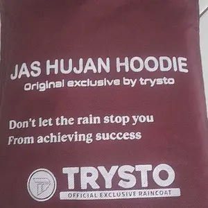 TRYSTO JAS HUJAN HOODIE PRIA WANITA DEWASA BAHAN PVC KUAT ELASTIS