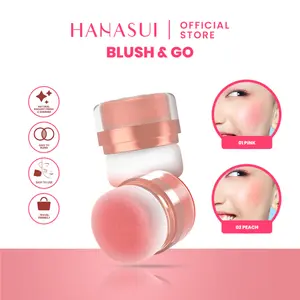 [FREEGIFT] Hanasui Perfect Cheek Blush & Go Powder - hanasui Blush On Powder Natural Radiant Finish/blushon