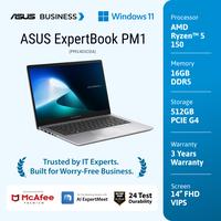Gambar ASUS ExpertBook PM1 [PM1403CDA-S65151WS] AMD Ryzen 5 150 16GB 512GB 14.0-inch FHD Win 11 Home / M.Office Home 2024+M365 /  3Y (inc. parts and battery + 1YADP) (Wifi6/FP/50Wh/Backlit KB/Backpack/Mcafee 1Y/ExpertMeet) dari ASUS Expert Official Store Kota Administrasi Jakarta Pusat 1 Tokopedia