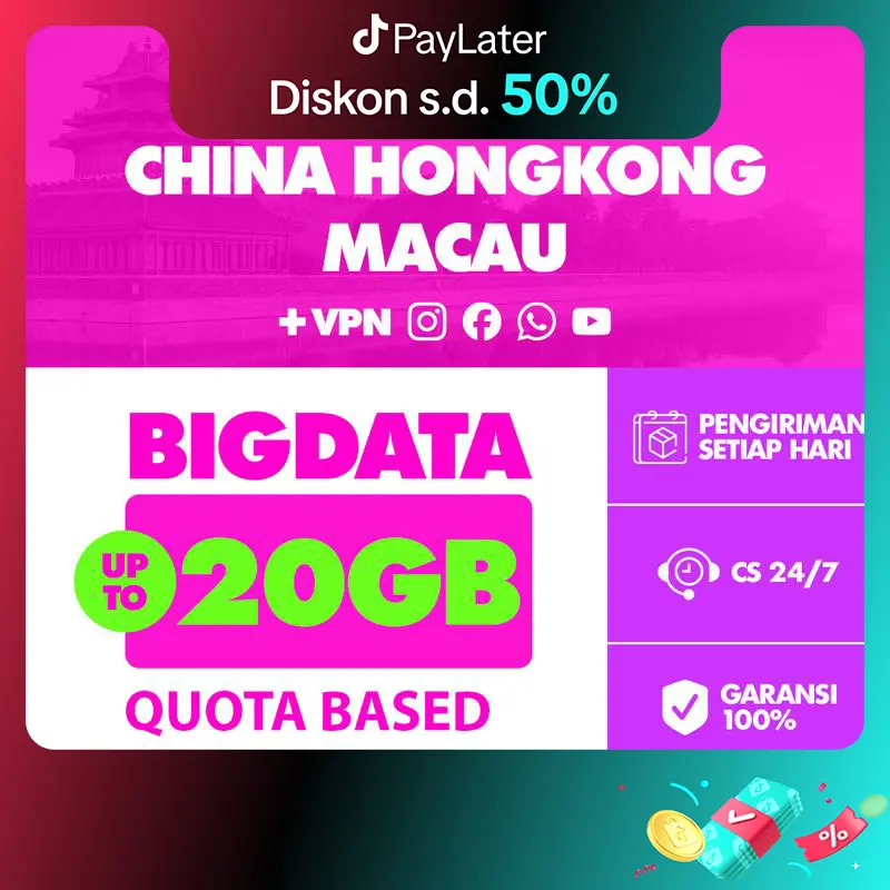 SIM Card China Hongkong Macau Kuota | Simcard China Cina Hongkong Macau Kuota Data Internet 4G 5G | SIM Card China Cina Tiongkok Mainland | DIGITRAVEL SIM Card China Hongkong Macau Kuota Besar