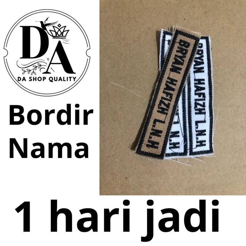 PAKET 2 PUTIH 1 COKLAT bordir nama siswa CEPAT