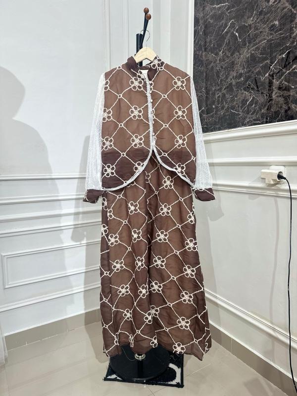 FLASH SALE GAMIS SERIES LEBARAN VIRAL IVORY BUTTER INNER OUTER TERLARIS 2026 Muslim Dress Mewah