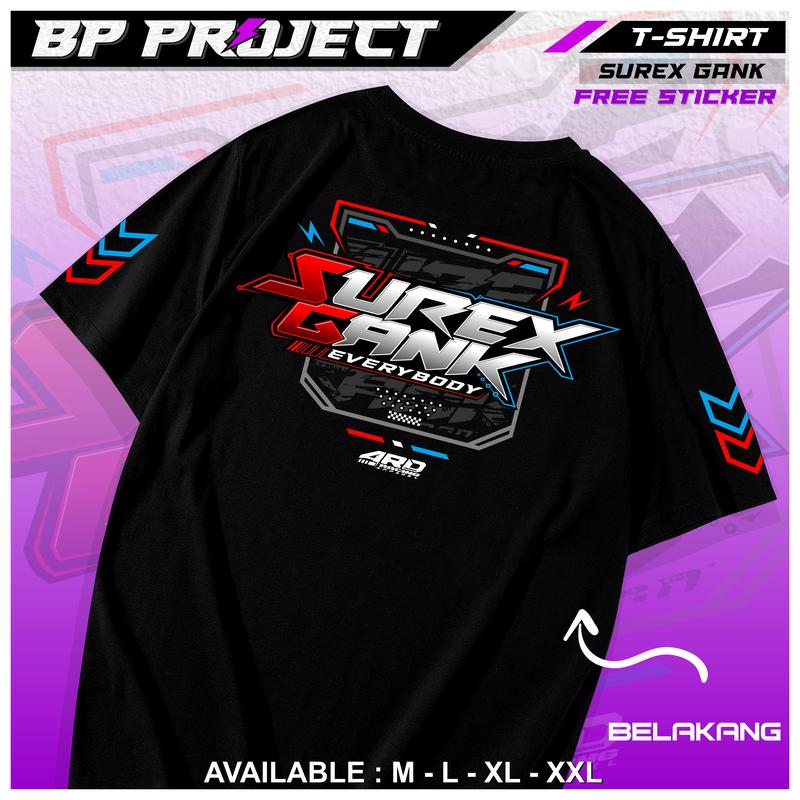 Kaos Surex Gank Supermoto Herrex Gank Driver CRF KLX Dtracker KTM Distro Cutton Combed 30s Pria Wanita - Baju, Katun 3