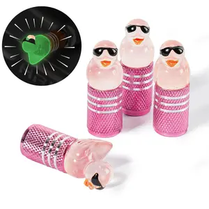 Tutup Katup pentil Ban Dekoratif Glow In The Dark GITD menyala dalam gelap, Aksesoris Roda Penutup Debu Universal, Tutup Udara Ban