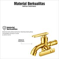Gambar Kran Air Shower Cabang Kran Stainless Kran Double Engkol JS-69 krant a - EMAS dari homeneeds_NEW Kota Surabaya 5 Tokopedia