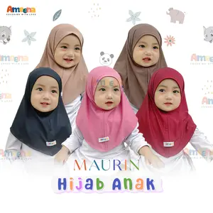 Jilbab Instan Anak Maurin Basic Jersey Usia 0-1 Tahun Kerudung Anak Newborn / Jilbab Bayi / Hijab Anak Muslim