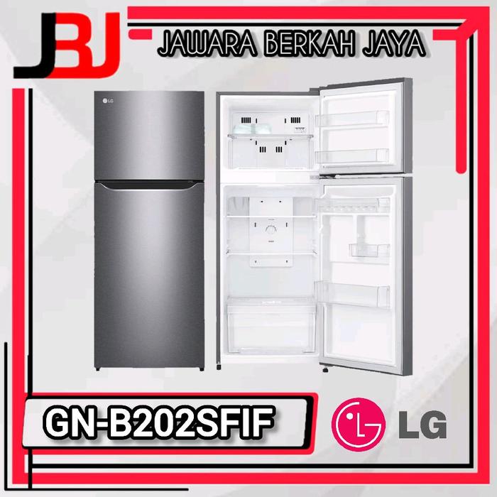 Gambar Kulkas LG 2 pintu 202L GNB202SFIF Smart inverter Kulkas inverter 2 pintu GNB202 dari J B J Kota Administrasi Jakarta Selatan Tokopedia