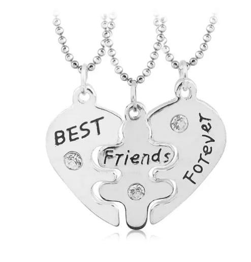 3pcs Kalung Persahabatan Best Friends Forever Hadiah Perempuan Perhiasan 0