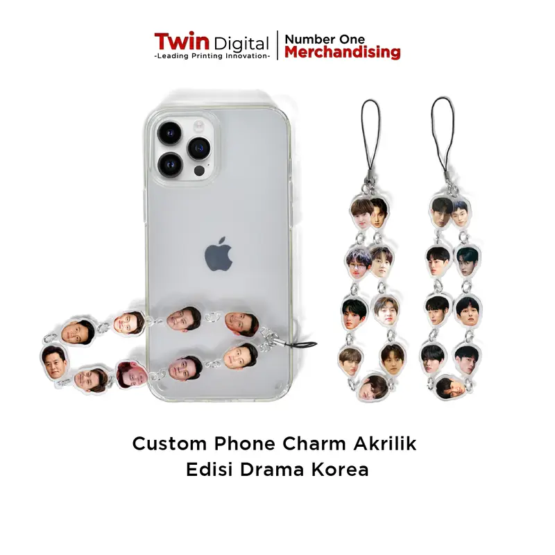 Custom Foto Phone Strap / Gantungan Tali HP - Phone Charm Akrilik Drama Korea 0