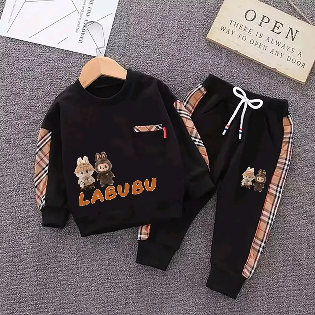 setelan anak celelabubu viral set joger laki laki perempuan usia 1-6 tahun