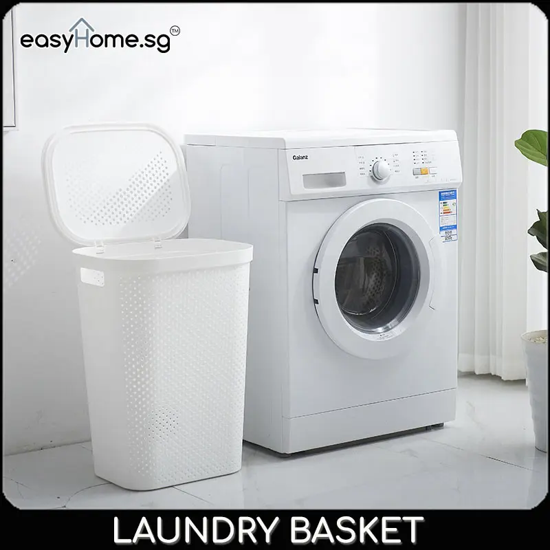 Laundry Basket 917 / Large Capacity 60L Clothes Storage Bag Shelves Kitchen Bathroom Organizer Dirty Clothes Hamper Cover