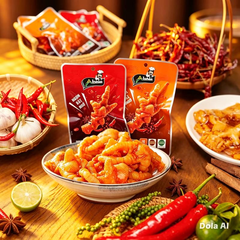 Chân Gà Rút Xương AliShan - Gói Lớn 30g Dai; Giòn; Đậm Vị