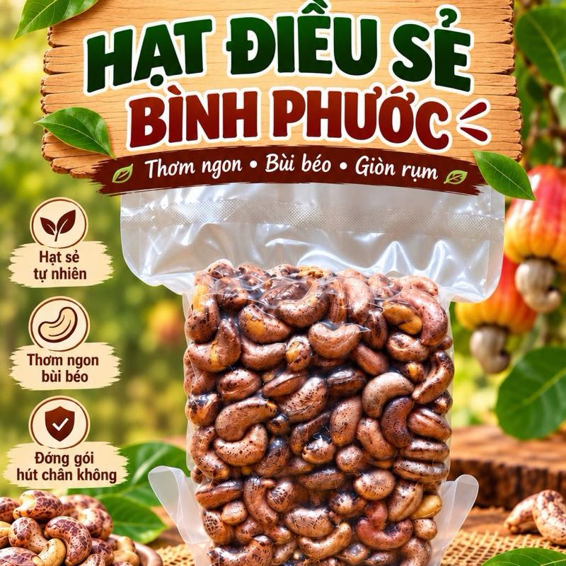 500 gram Hạt điều sẻ Bình Phước( hạt điều size nhỏ nhưng hạt rất chắc và đều chuẩn giống Bình Phước)