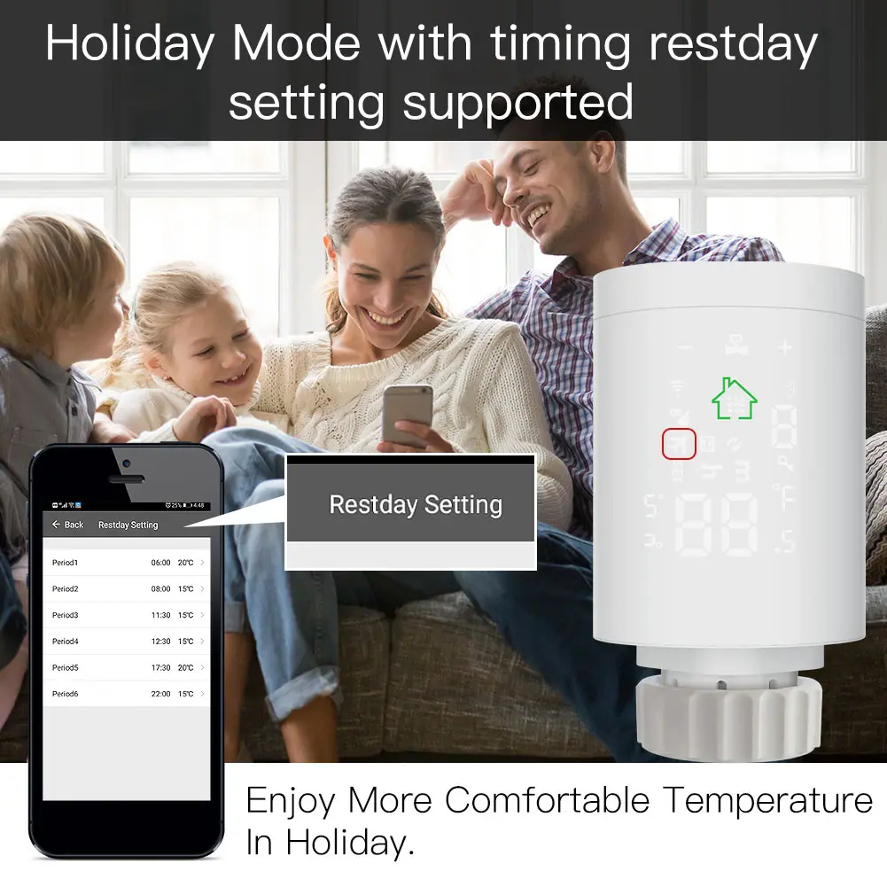 Tuya ZigBee Smart Radiator Actuator Programmable Thermostatic