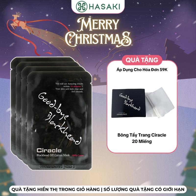  HÓA ĐƠN 59K TẶNG BÔNG TẨY TRANG 20M  Miếng Dán Ciracle Hỗ Trợ Hút Và Đẩy Mụn Đầu Đen | HASAKI BEAUTY 
