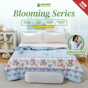 RAJA x ROGERCHIKAJOURNEY - Selimut Bedcover Blooming Series Selimut Cantik 3 Ukuran Motif Lucu & Menggemaskan