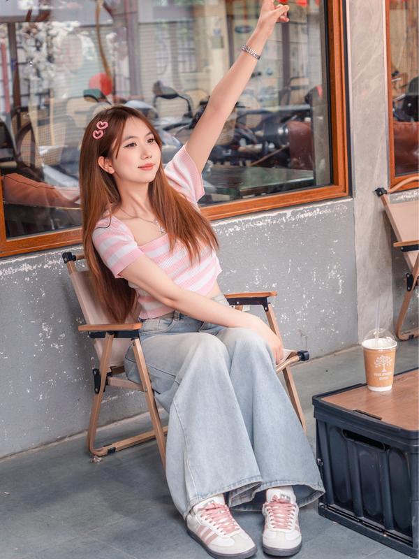 [MIAA] Quần Jeans Nữ Ống Rộng Loe 37cm - Màu Retro Xanh Nhạt, Xanh Xám - Chất Vải Jeans Mềm - Quần Ống Rộng - Mã ONG37 | BigBuy360 - bigbuy360.vn