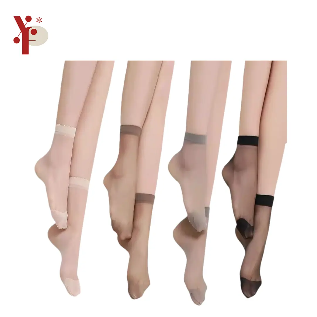 Yoona KK544 Kaos Kaki Wanita Model Stocking Kaoskaki Pendek Transparan Fashion Korea Unisex Atas Mata Kaki Ankle Sock Korean Style Motif Semata