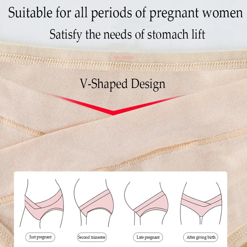 Low Waist Maternity Panty Cotton Pregnant Panties Low Waist U-Shaped 20020 4
