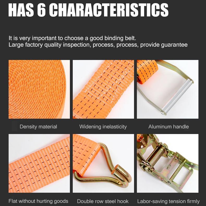Product Introduction of 【Ready Stock】10M*4cm 5T Heavy Duty Tie Down Cargo Strap Luggage Lashing Strong Ratchet Strap Belt Luggage Straps 29
