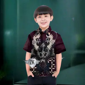 Kemeja Batik Anak Laki laki usia 2-12 Tahun Nyaman, Adem Lengan Pendek hem baju batik anak fashion