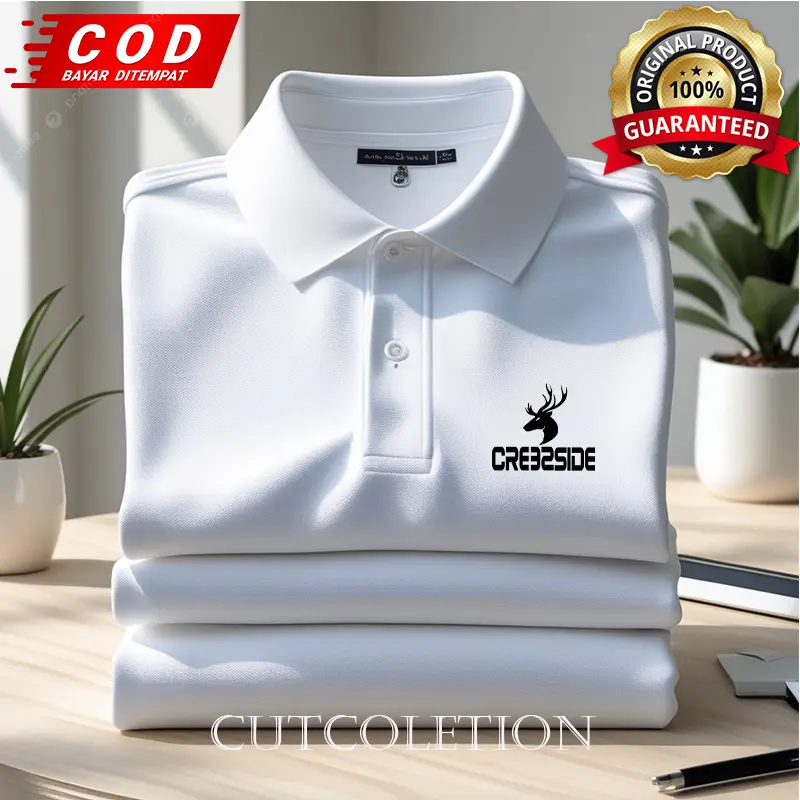 CRESSIDA  Kaos Pria Import Premium - Polo Shirt casual Formal Lifestyle - Polo Kerah lengan pendek jeans Baju Katun 0