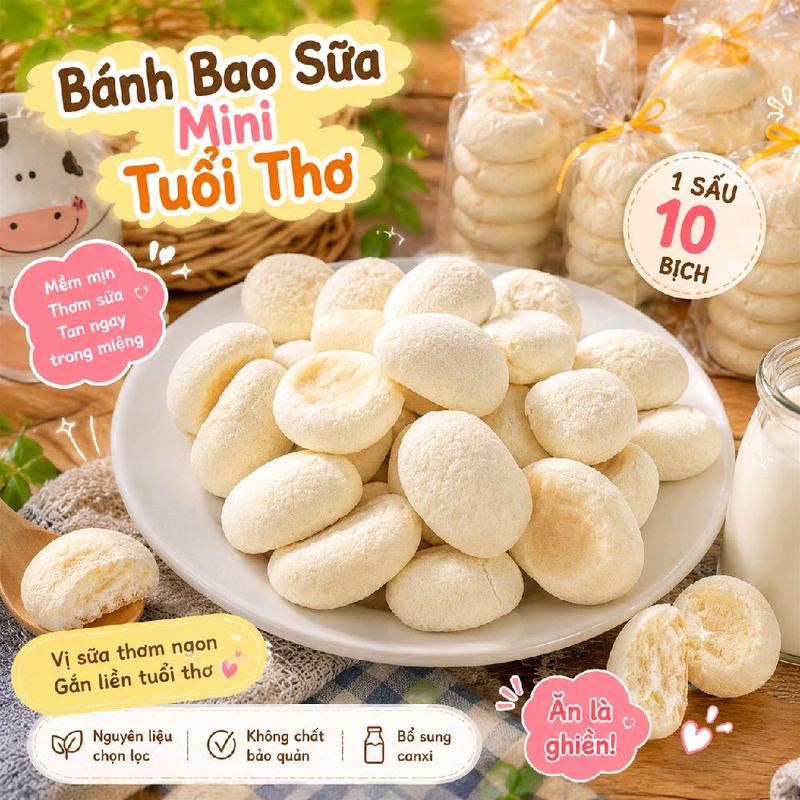 BÁNH BAO SỮA MINI TUỔI THƠ
