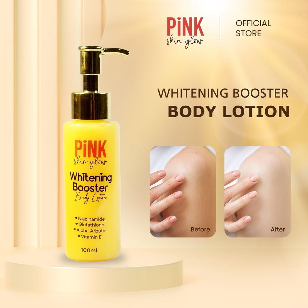 PINK SKIN GLOW (20 pcs) Lotion Booster Whitening 100ml - melembabkan dan mencerahkan.