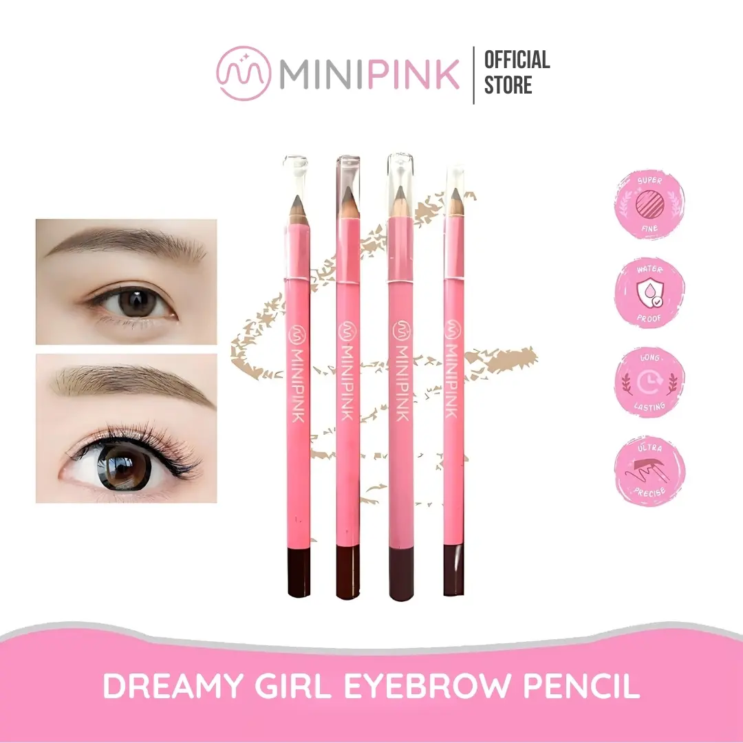 MINIPINK Dreamy Girl Eyebrow Pencil Pensil Alis Lembut Tahan Air Tahan Lama MP009