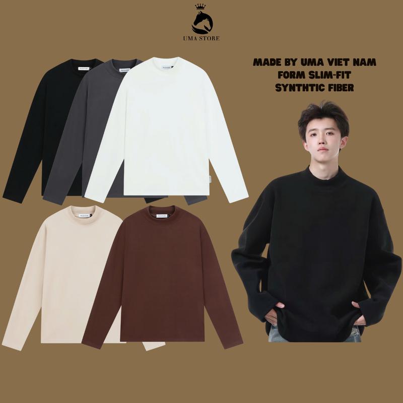  Áo giữ nhiệt cổ 5 PHÂN TRƠN U.M.A CHẤT LIỆU COTTON ZIP LÔNG THỎ MỚI 2024 QUẢNG CHÂU CAO CẤP  L1   POLOUMAOR   Menswear Nam Top Đen Áo Thun Mùa đông Cổ Tròn Cổ Tròn Pants Pants Quần Lót aogi  unhiet caoco Lưng Cao Cổ Cao 