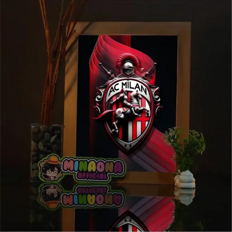 Product Introduction of LAMPU HIAS BOX 3D - Hiasan Meja Minimalis 3D dengan Bingkai Kayu Motif Natural dan Kaca Akrilik Tebal 2mm, Full Set untuk Dekorasi Meja, Dinding, atau Lampu Tidur EDISI REAL MADRID, BARCELONA, MANCHESTER UNITED, LIVERPOOL childhood floating moon Merah 4