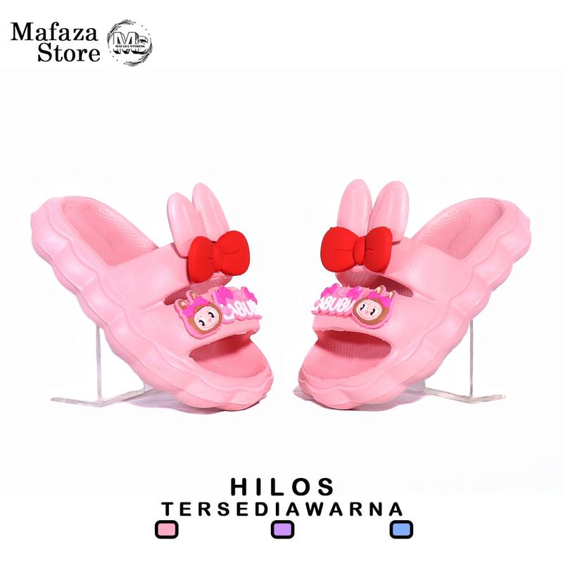 Sandal Anak Perempuan Hilo's Model Slop Labubu Kelinci 2-9 Tahun - Sepatu, Fashion 0