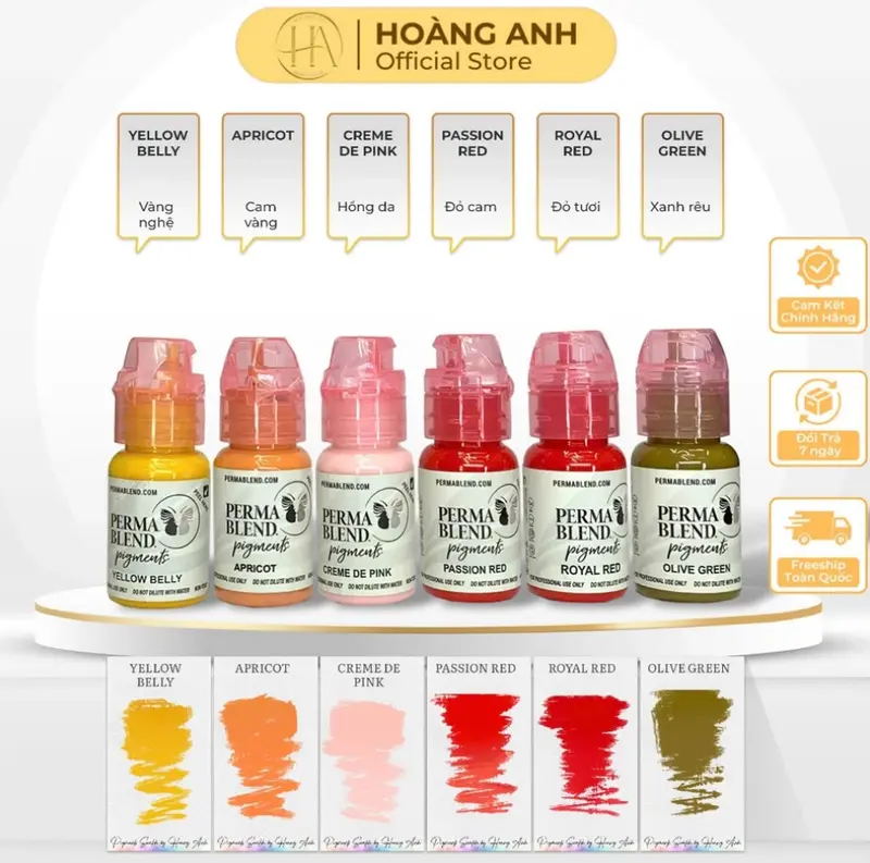 Perma mực lên màu tự nhiên cho làm đẹp Cosmetic Mỹ Phẩm Son Môi Nữ Trang Điểm 1