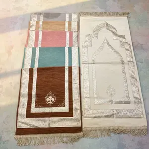 Sajadah Midi Bordir Premium Ukuran 50×100 cm. Motif Muslim Nyaman Tasbih Rumbai Lembut made in asli Turki